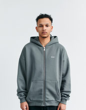 Lade das Bild in den Galerie-Viewer, LOGO ZIP HOODIE - STONE GREY